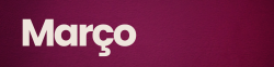 Pra Cego Ver: Arte composta por duas caixas, sendo uma rosa ao fundo e outra preta em primeiro plano. Dentro da caixa preta, há duas setas brancas para direita e o texto em branco Março